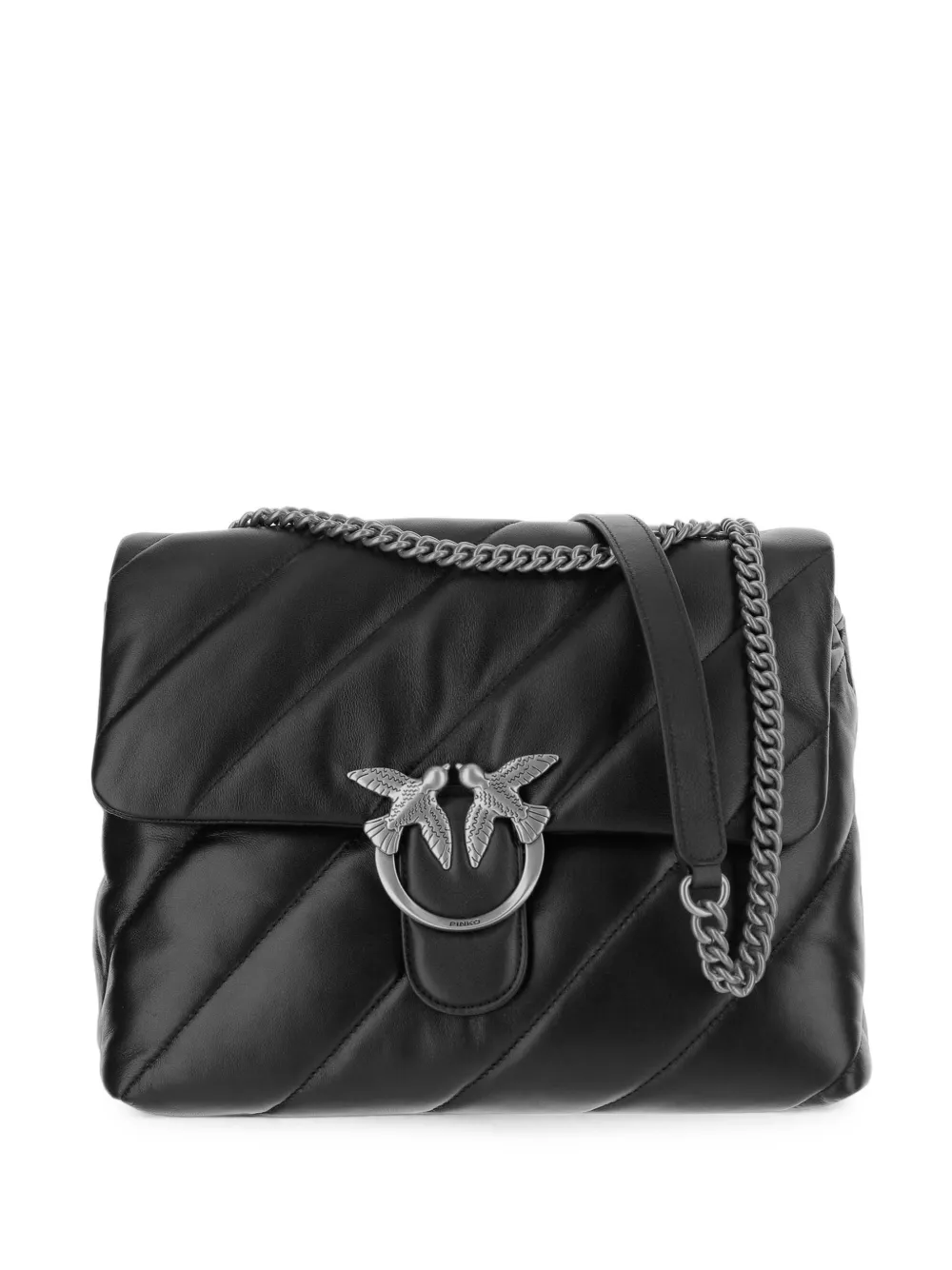 PINKO large shoulder bag Love Bag Puff maxi quilt - Nero