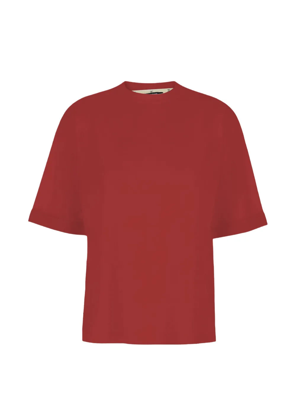 Jacquemus Short-sleeve T-shirt With Inner Grosgrain In Red