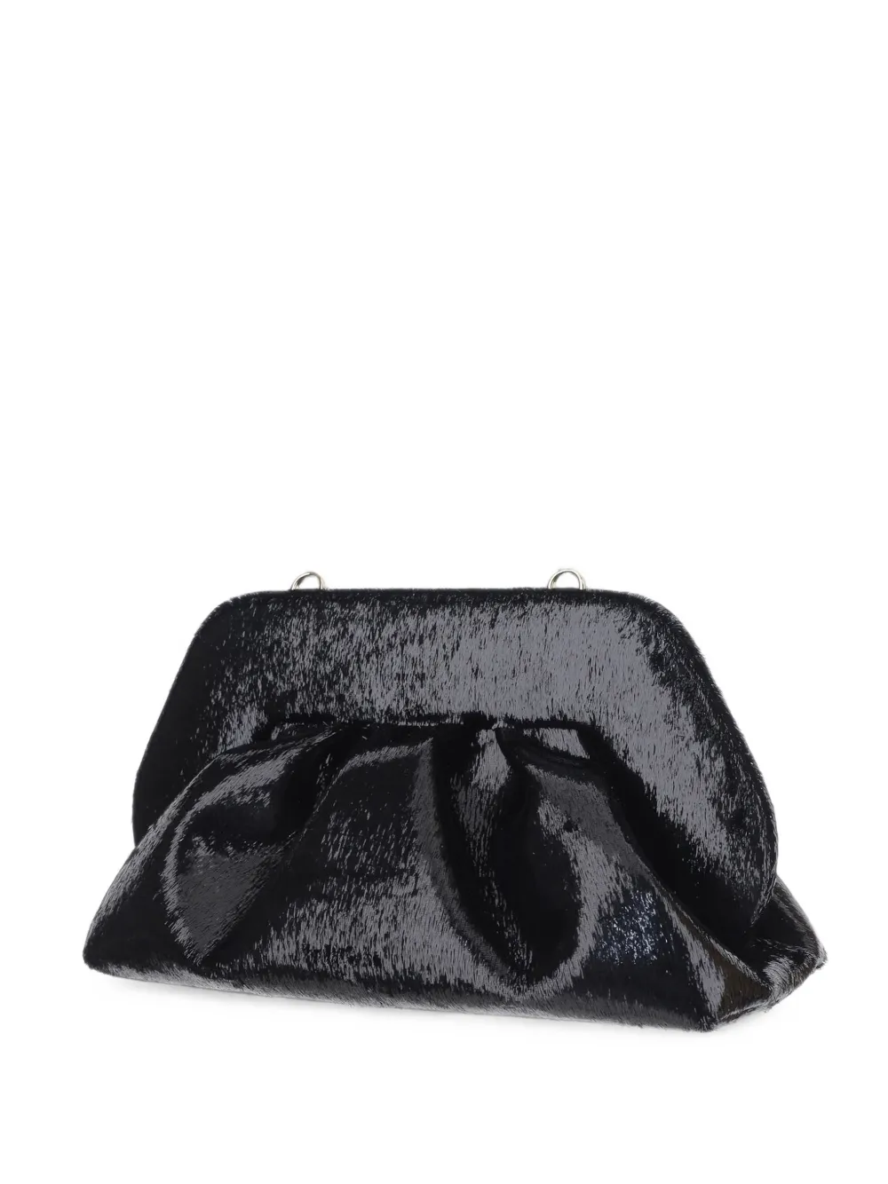 Themoirè ruched shoulder bag - Nero