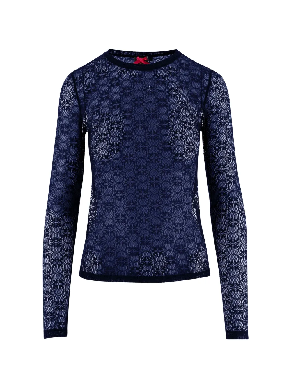 PINKO stretch lace sweater with Love Birds logo motif - Blu