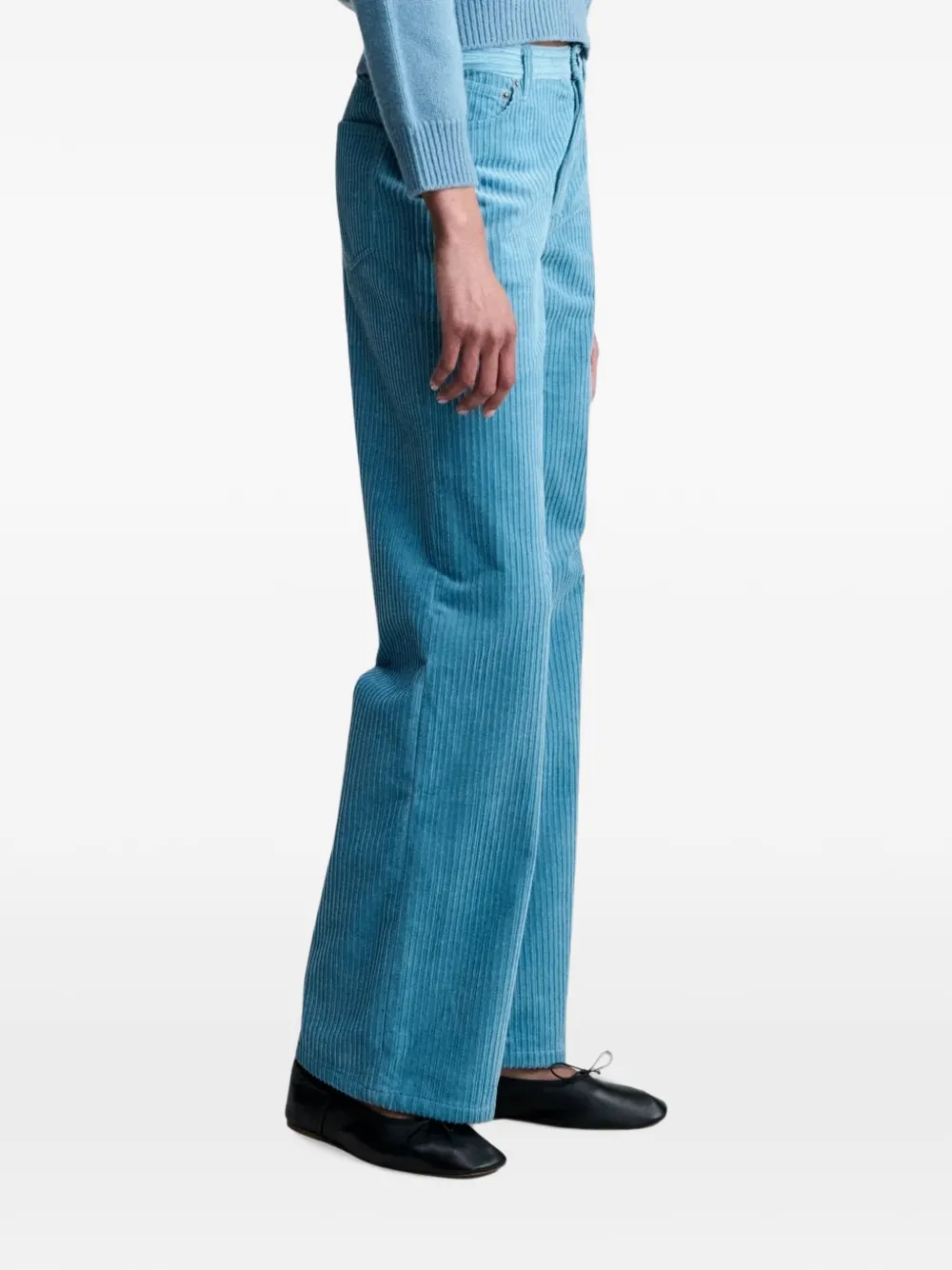 A.P.C. Elisabeth ribfluwelen broek Blauw