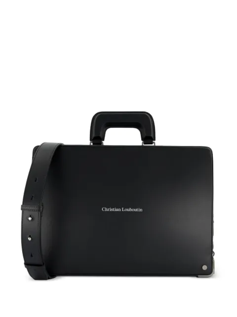 Christian Louboutin Tactical logo-print leather briefcase