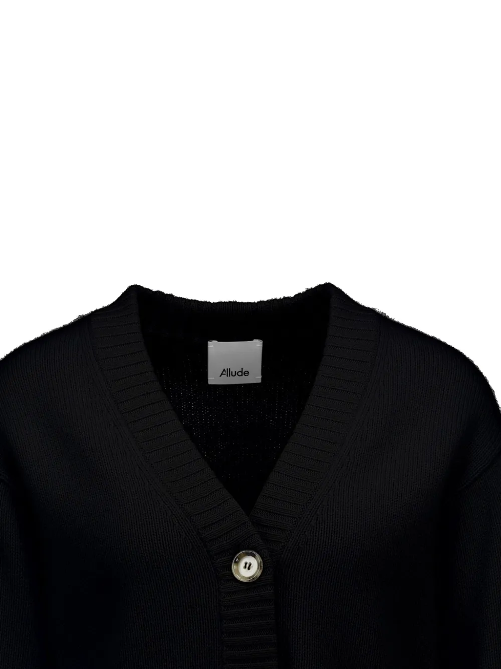 Allude Button-up vest met V-hals Zwart