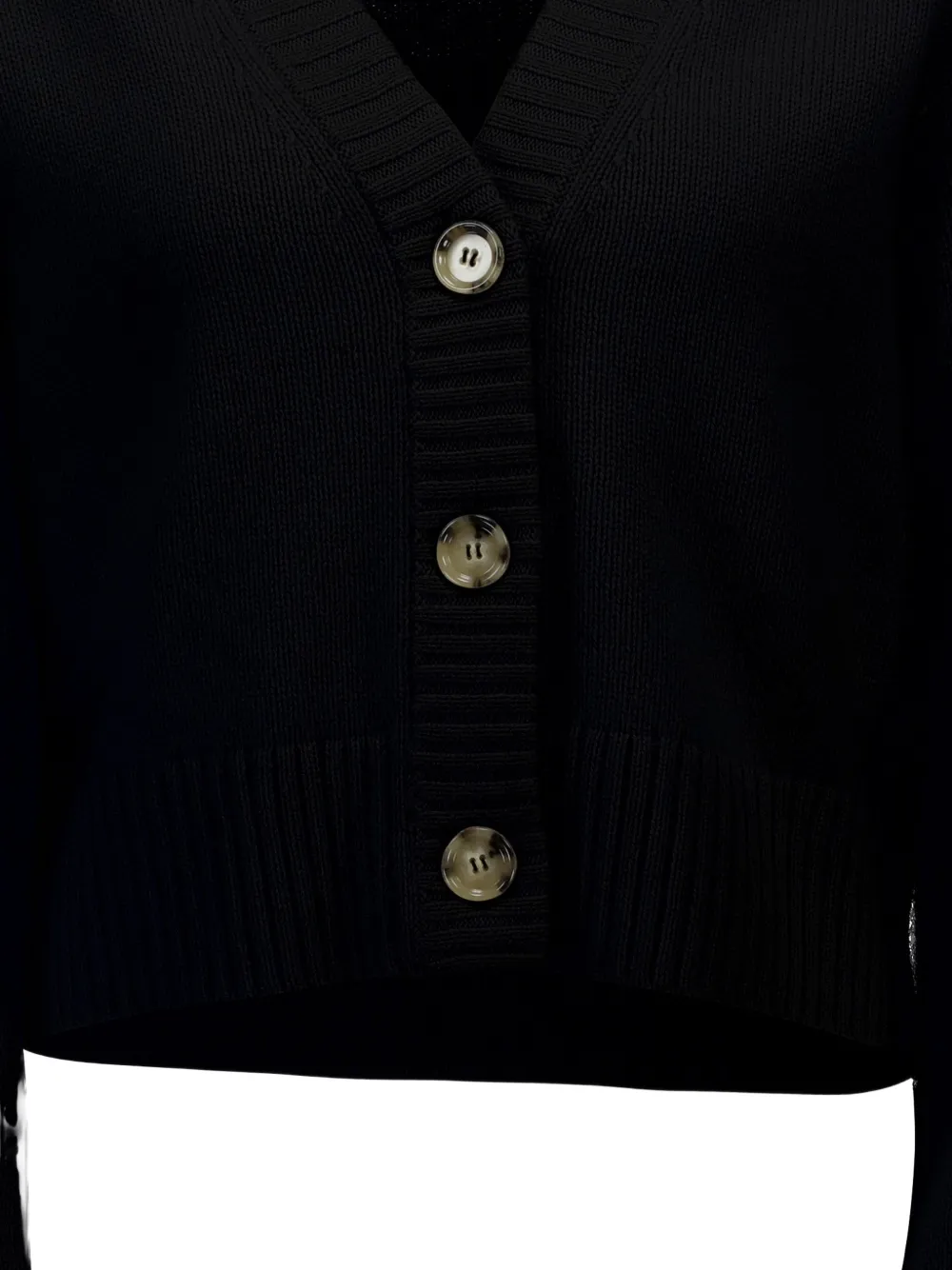Allude Button-up vest met V-hals Zwart