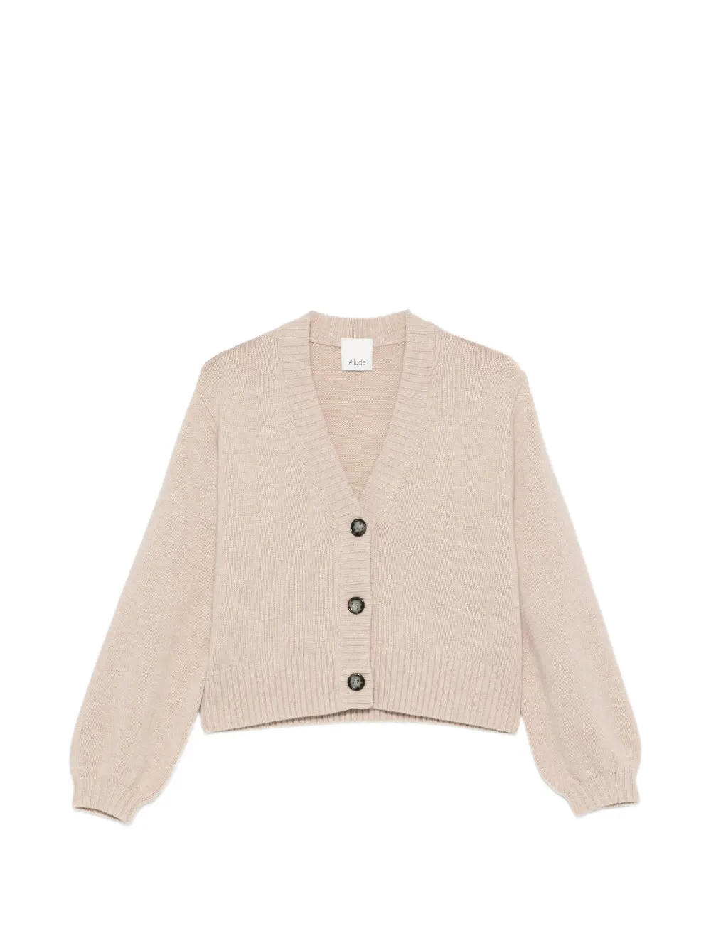 Allude V-neck button-up cardigan - Nude