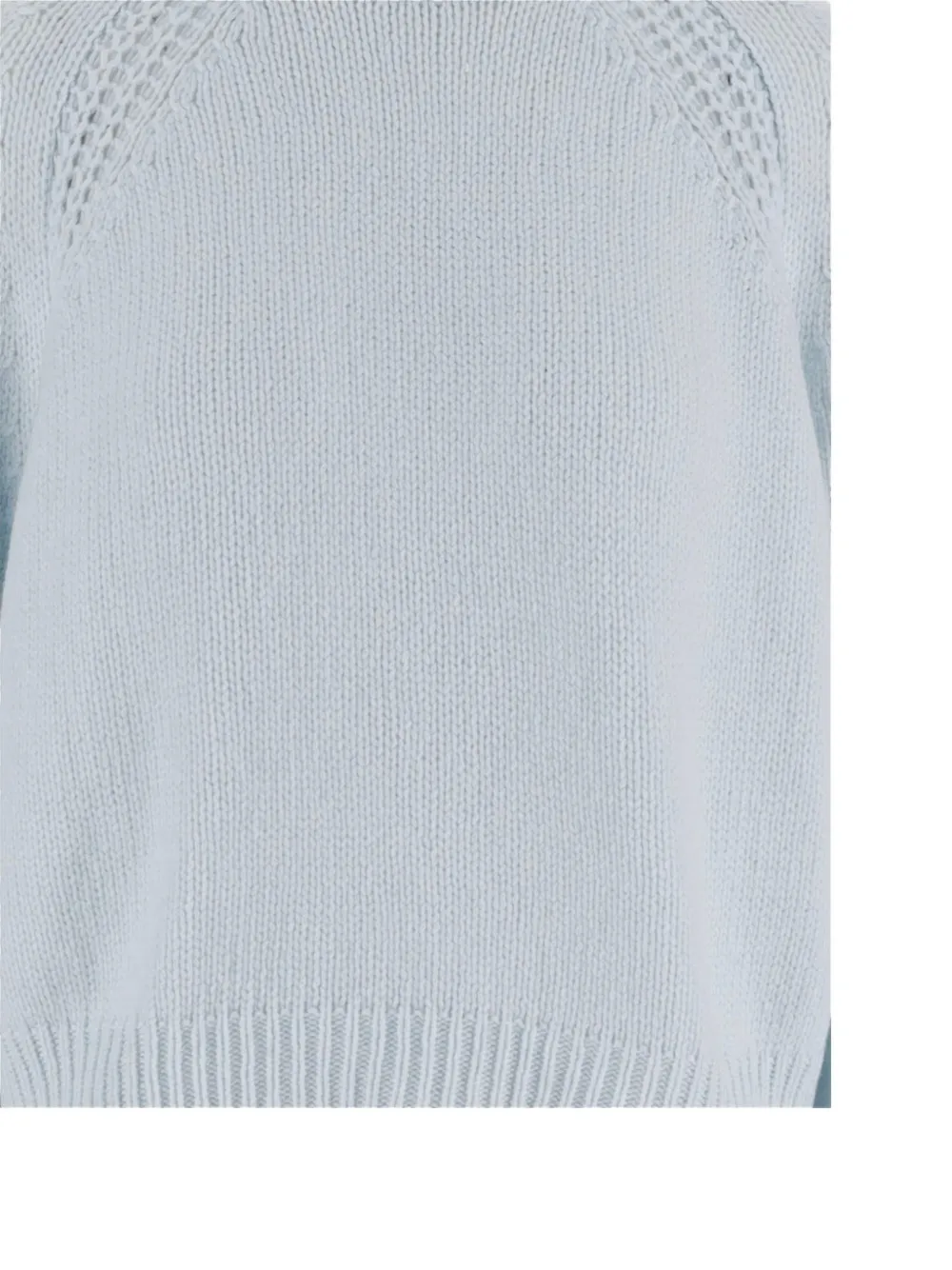 SA SU PHI Pointelle gebreide trui met raglanmouwen Blauw