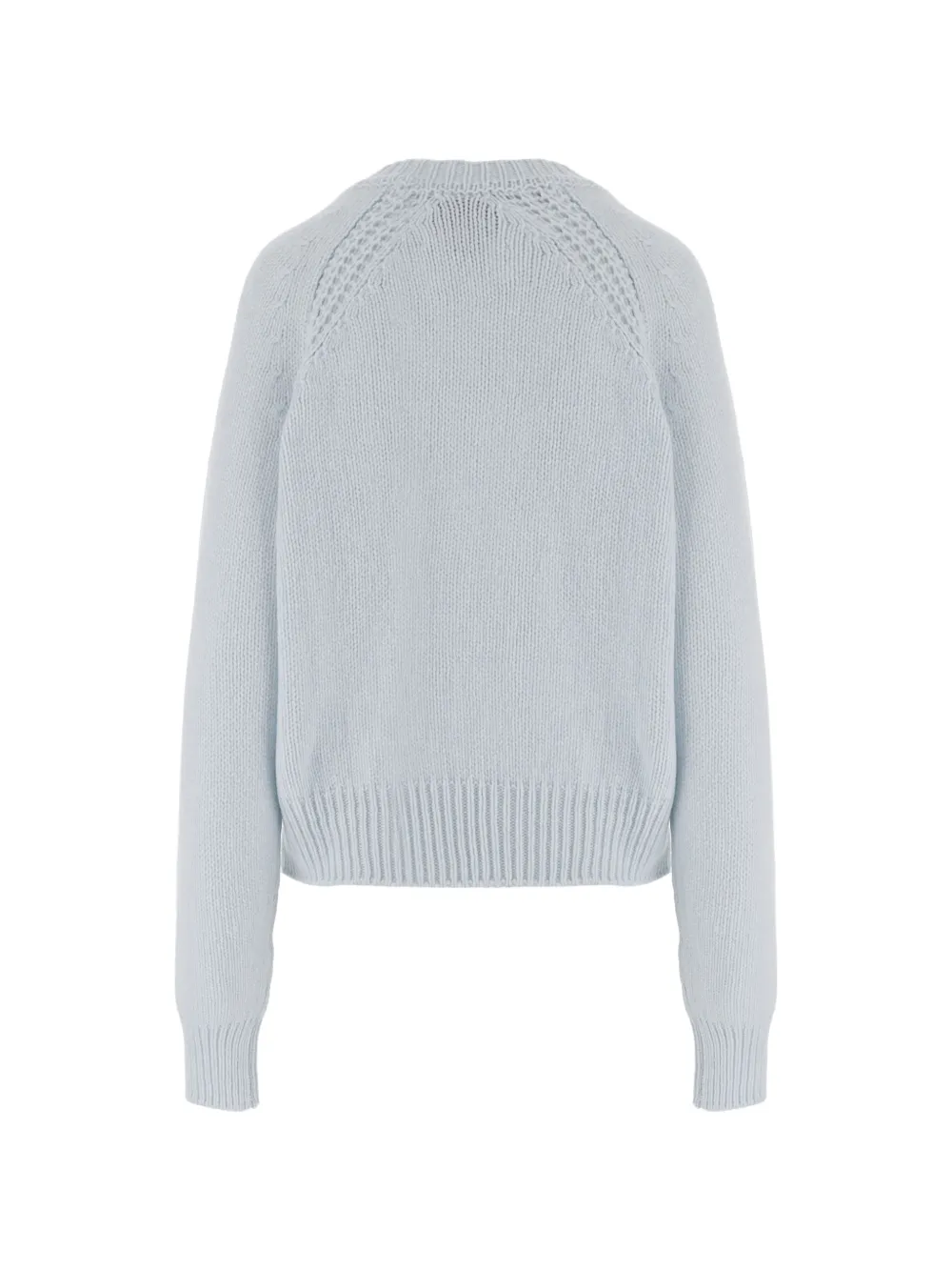 SA SU PHI Pointelle gebreide trui met raglanmouwen Blauw