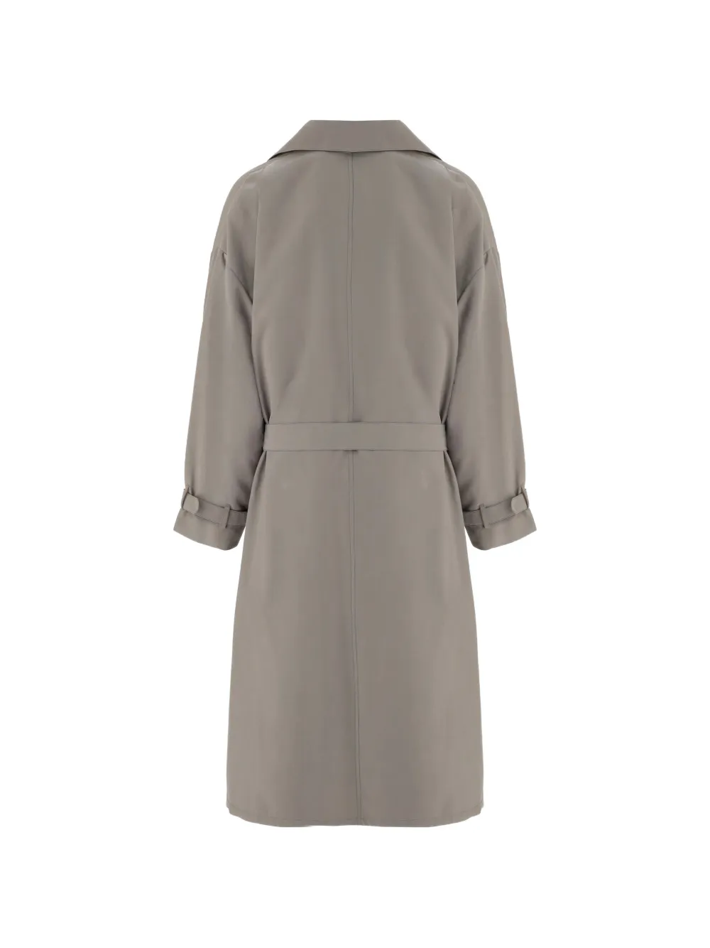 Giorgio Armani double-breasted belted coat Grijs