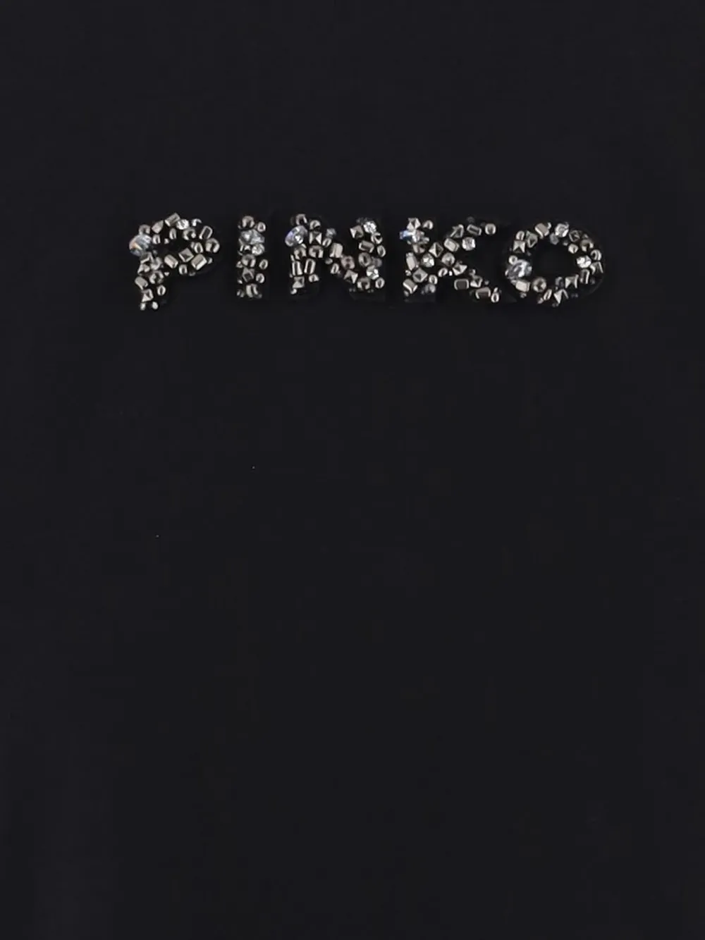 PINKO T-shirt met lange mouwen en verfraaide logo-patch Zwart