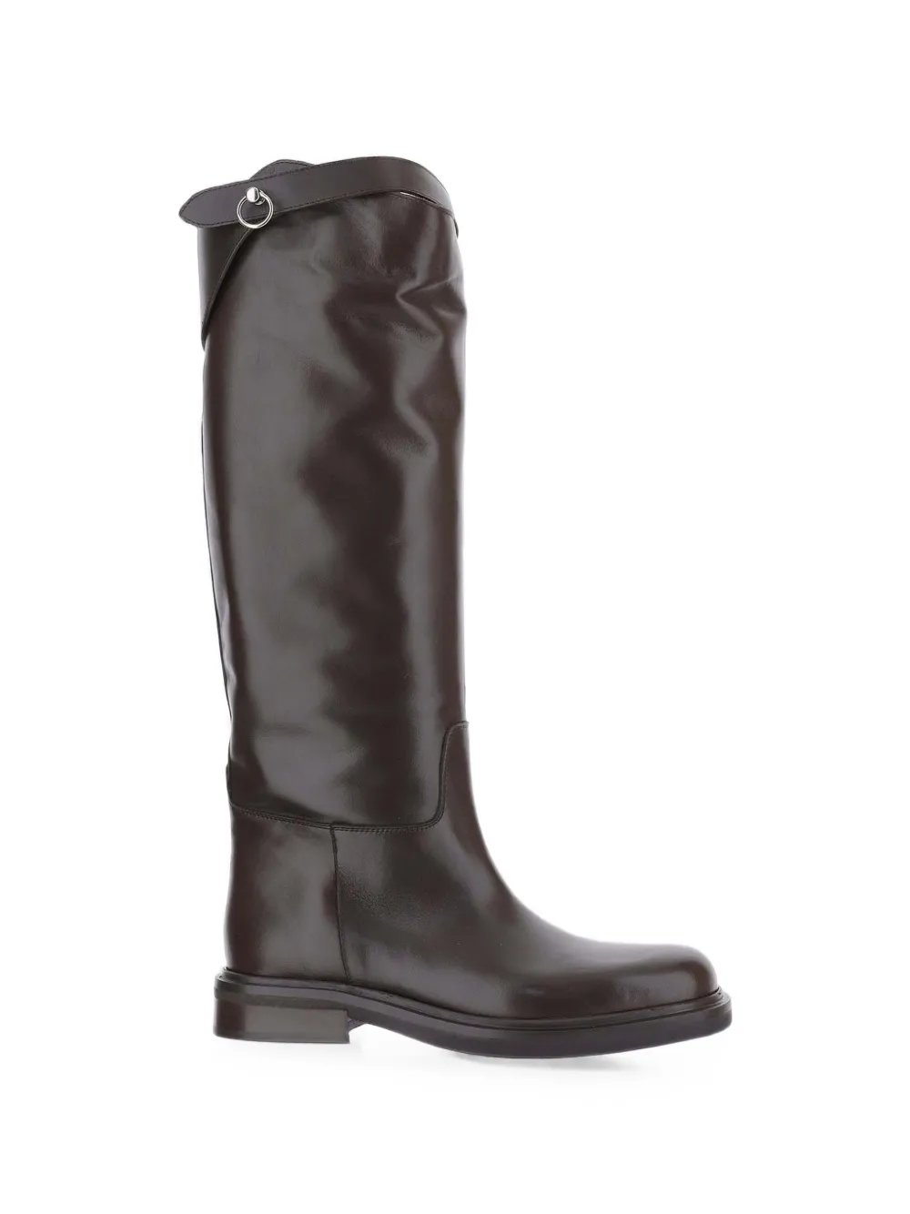 POEVE buckled leather knee-high boots