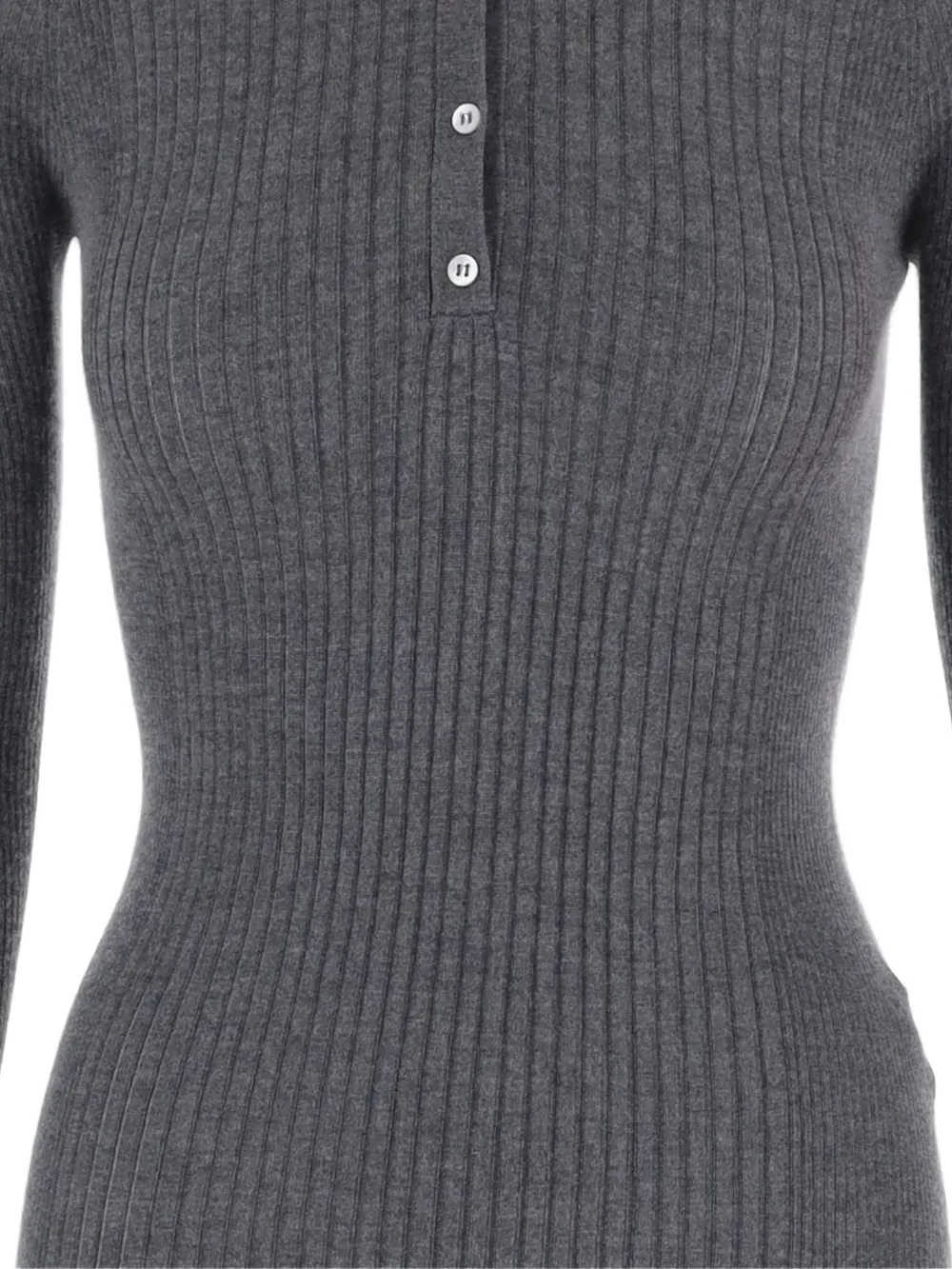 SA SU PHI Ribgebreid poloshirt Grijs