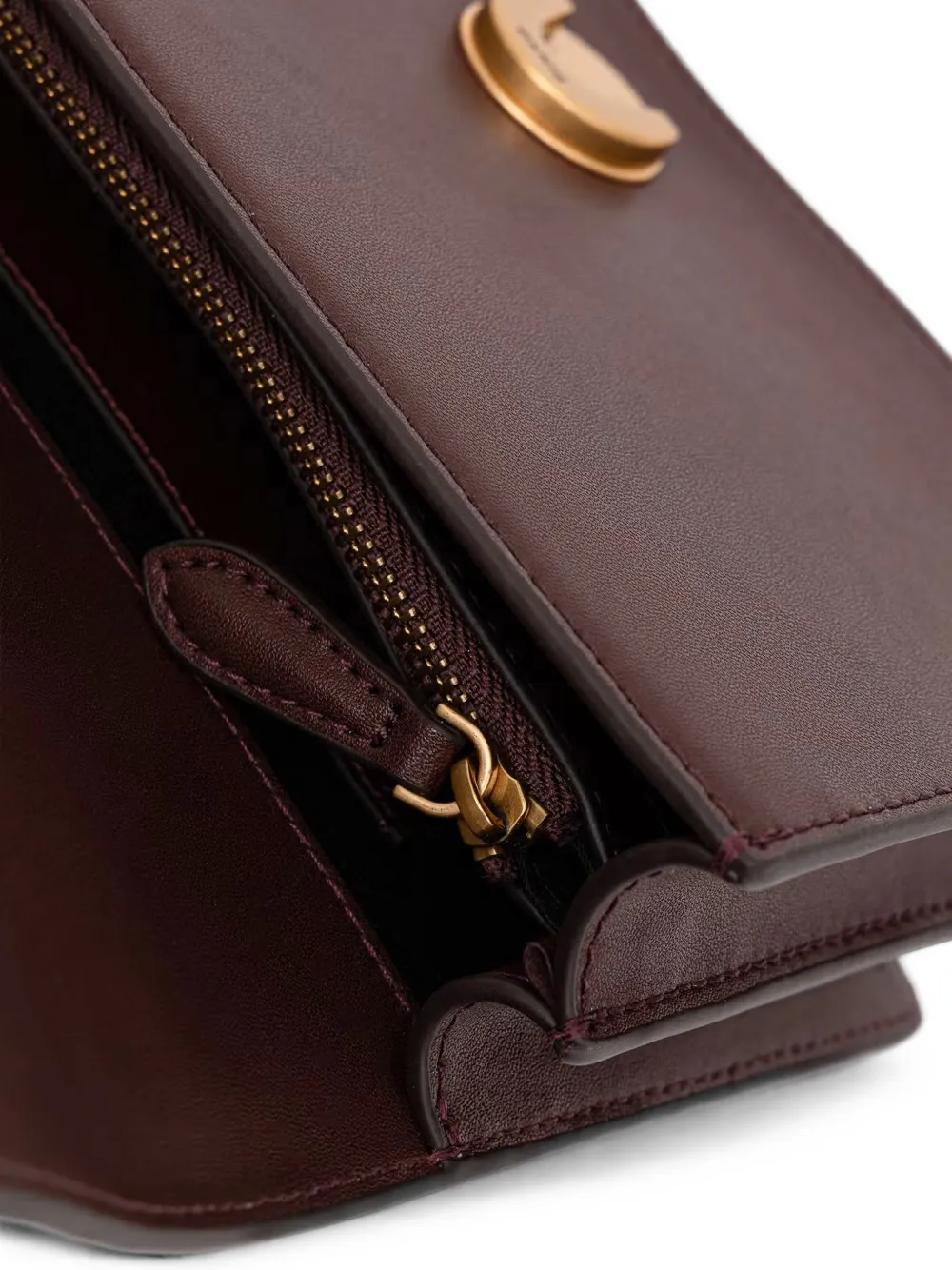PINKO Love Bag One kleine leren crossbodytas Bruin
