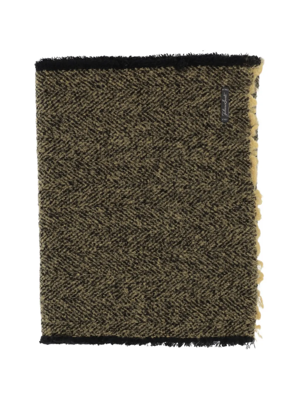 Faliero Sarti Resky herringbone-pattern scarf - Toni neutri