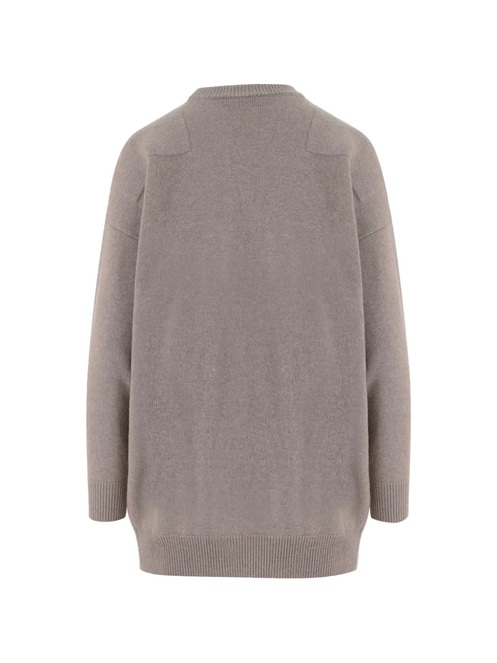 Jil Sander Wollen trui met ronde hals en geribbelde afwerking Beige