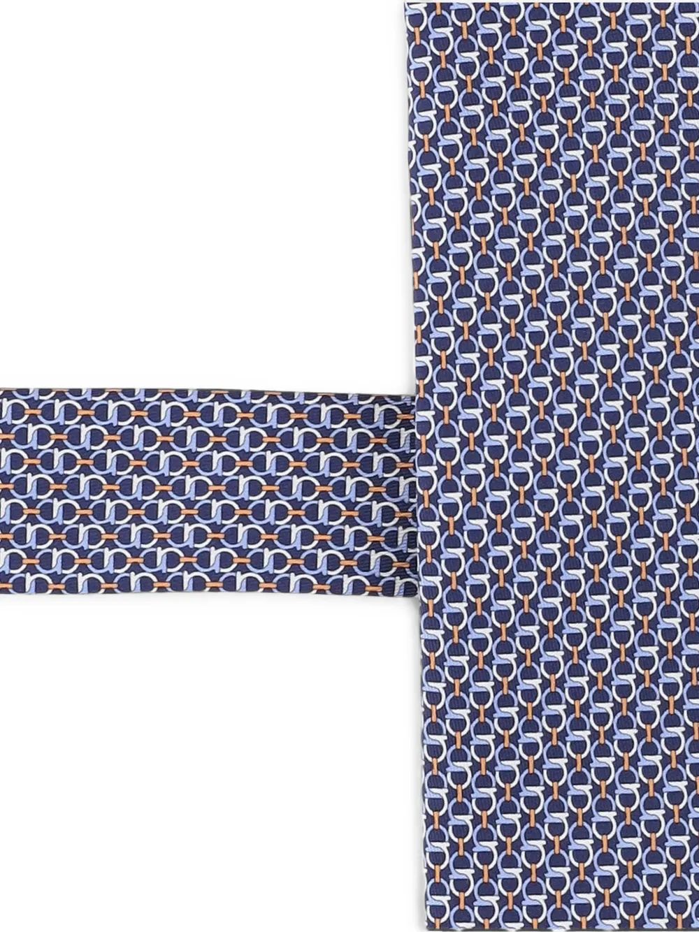 Ferragamo Gancini zijden stropdas Blauw