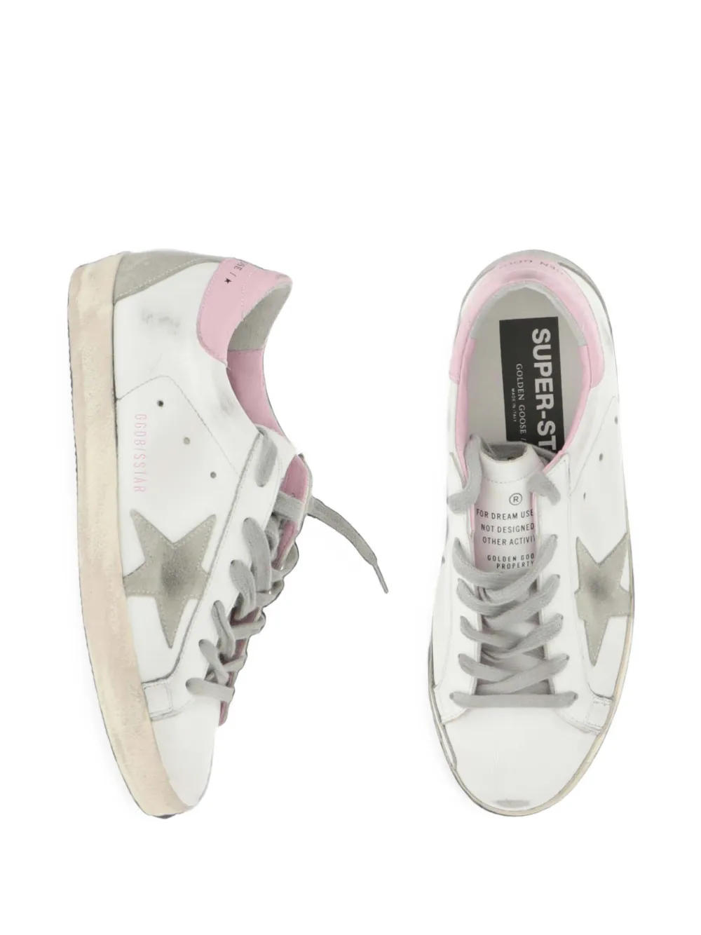 Golden Goose Superstar distressed-effect sneakers Wit