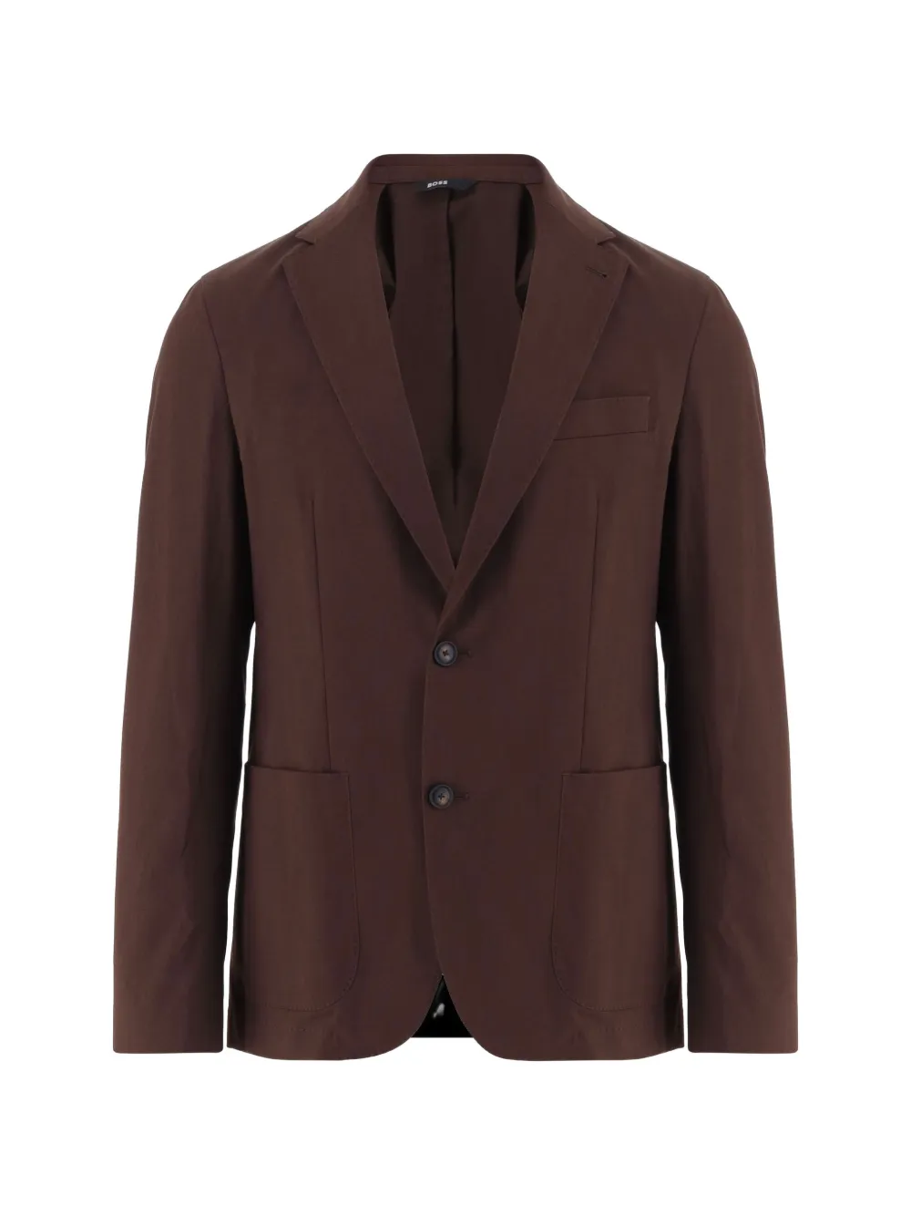 BOSS single-breasted notched-lapels blazer - Marrone