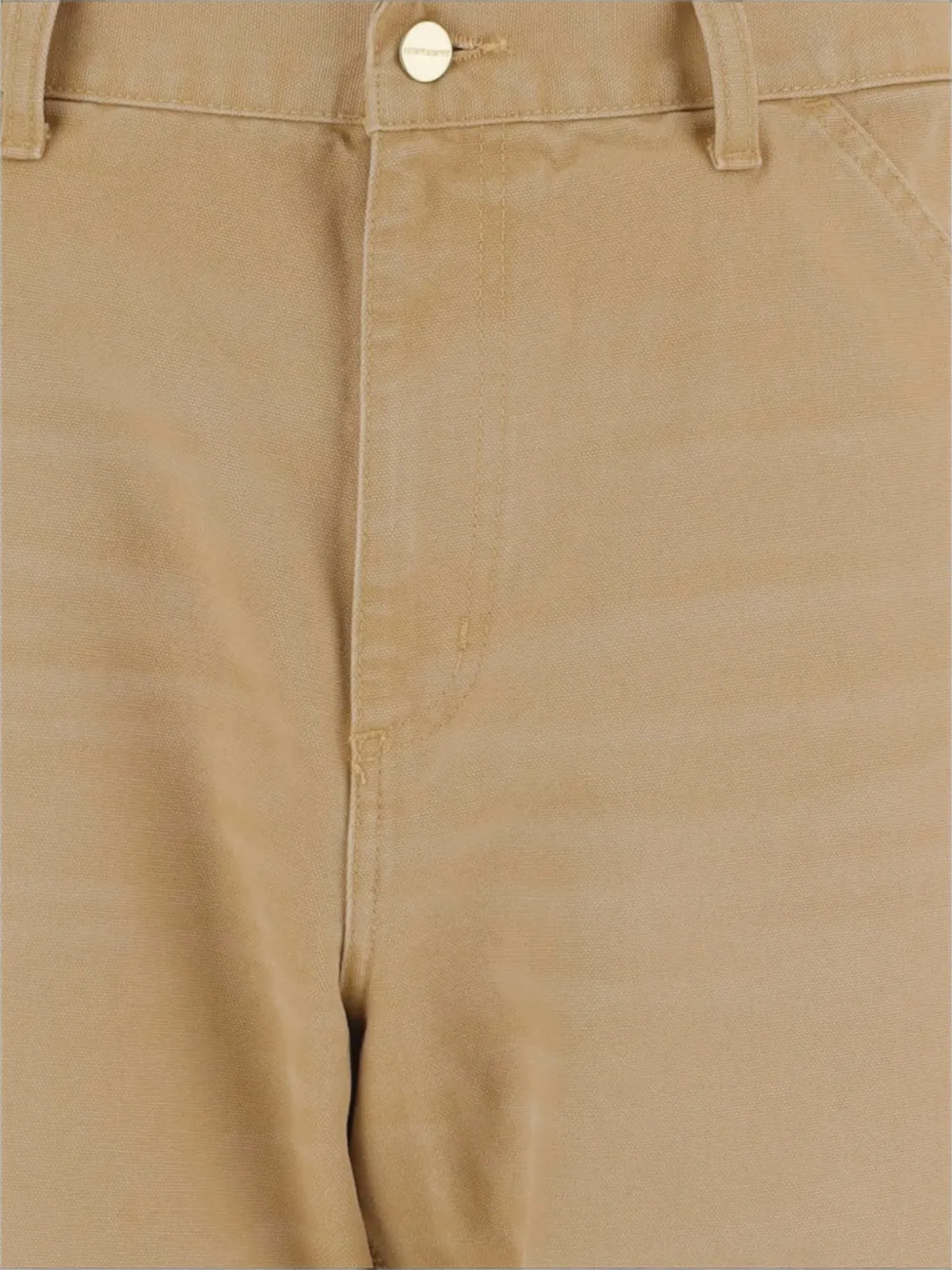 Carhartt WIP The Single canvas carpenterbroek met verwassen effect Beige