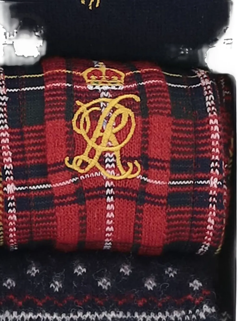 Polo Ralph Lauren Drie paar sokken met Pony Fair Isle-patroon Blauw