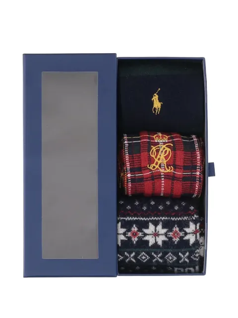 Polo Ralph Lauren Pony-embroidered Fair Isle socks