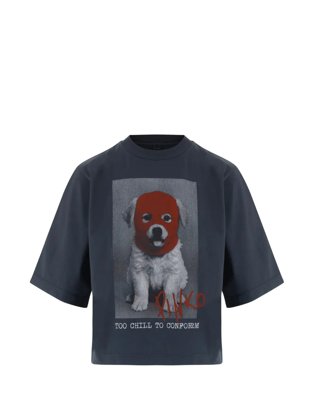 PINKO graphic-print T-shirt - Grigio
