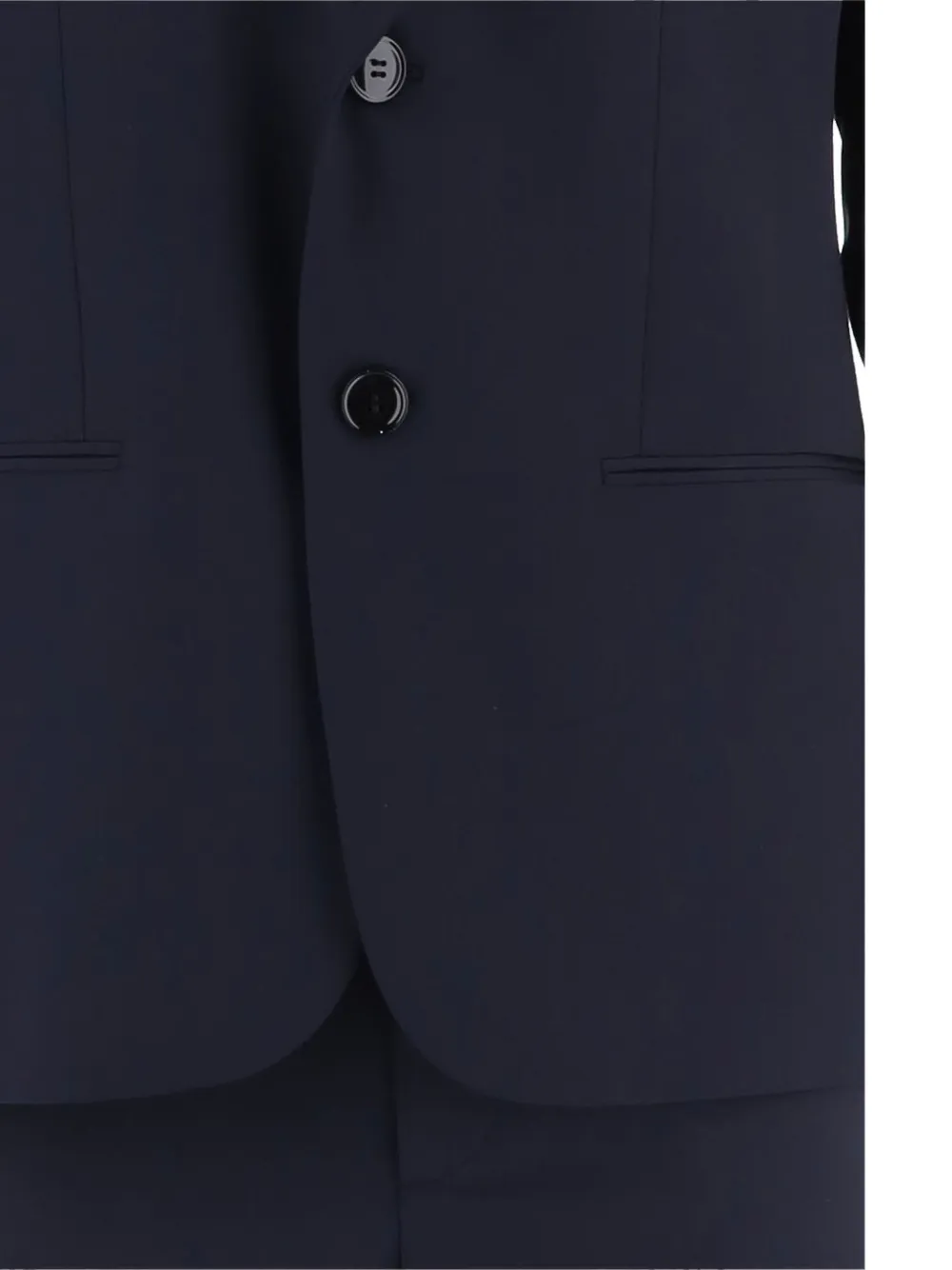 Giorgio Armani Wollen pak met enkele rij knopen Blauw