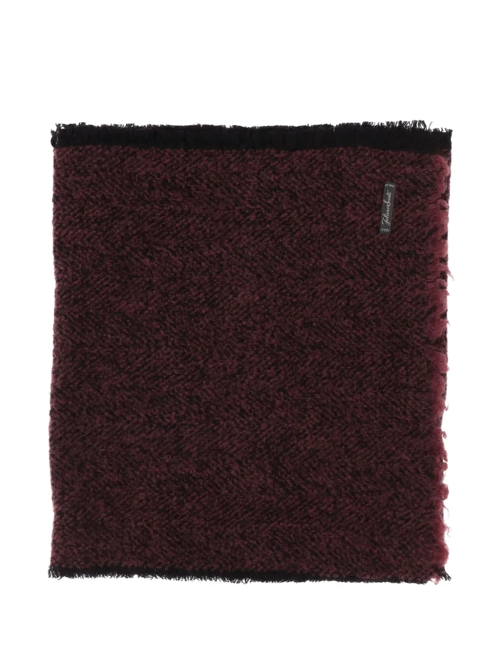 Faliero Sarti Resky herringbone scarf - Rosso