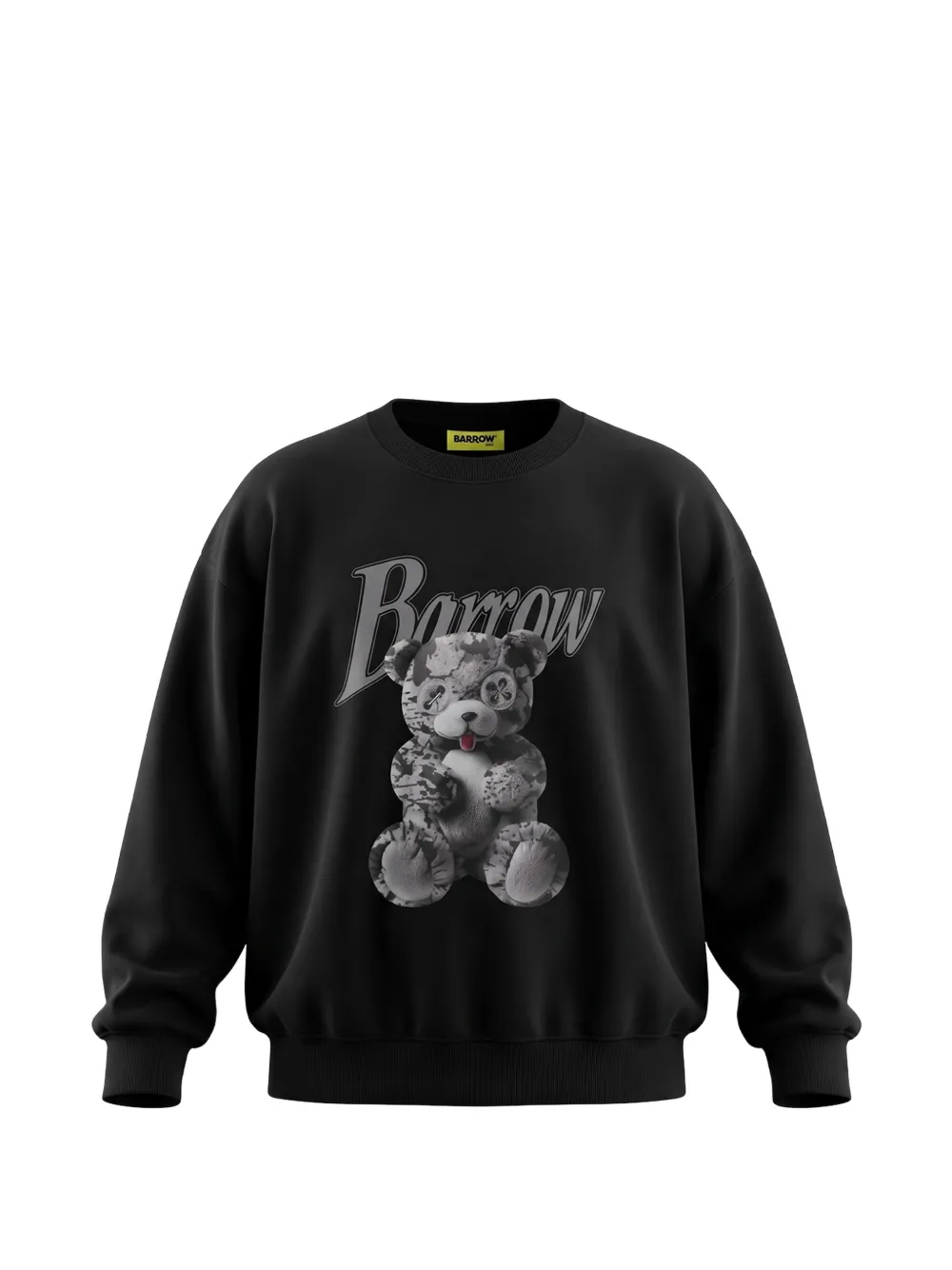 Barrow kids Trui met teddybeer en logoprint Zwart