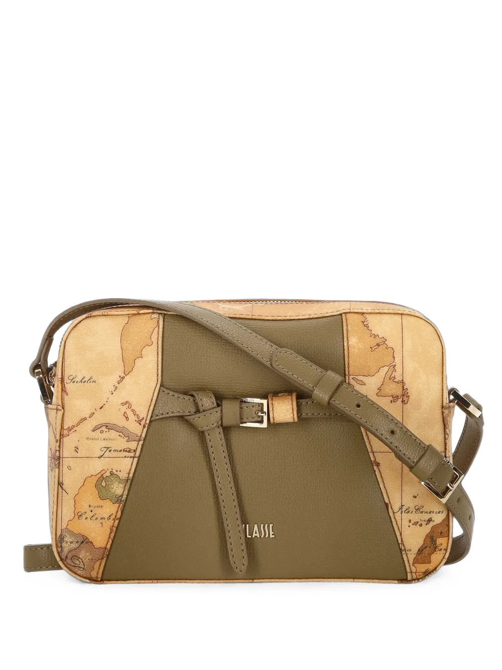 ALVIERO MARTINI 1° CLASSE Geo Classic map-print shoulder bag - Toni neutri