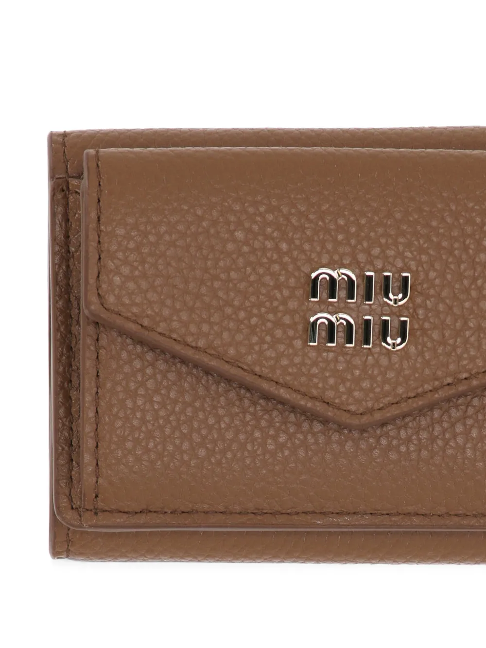 Miu Leren portemonnee Bruin