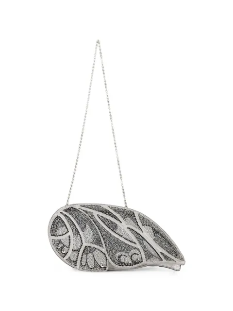 Rodo crystal-embellished suede shoulder bag