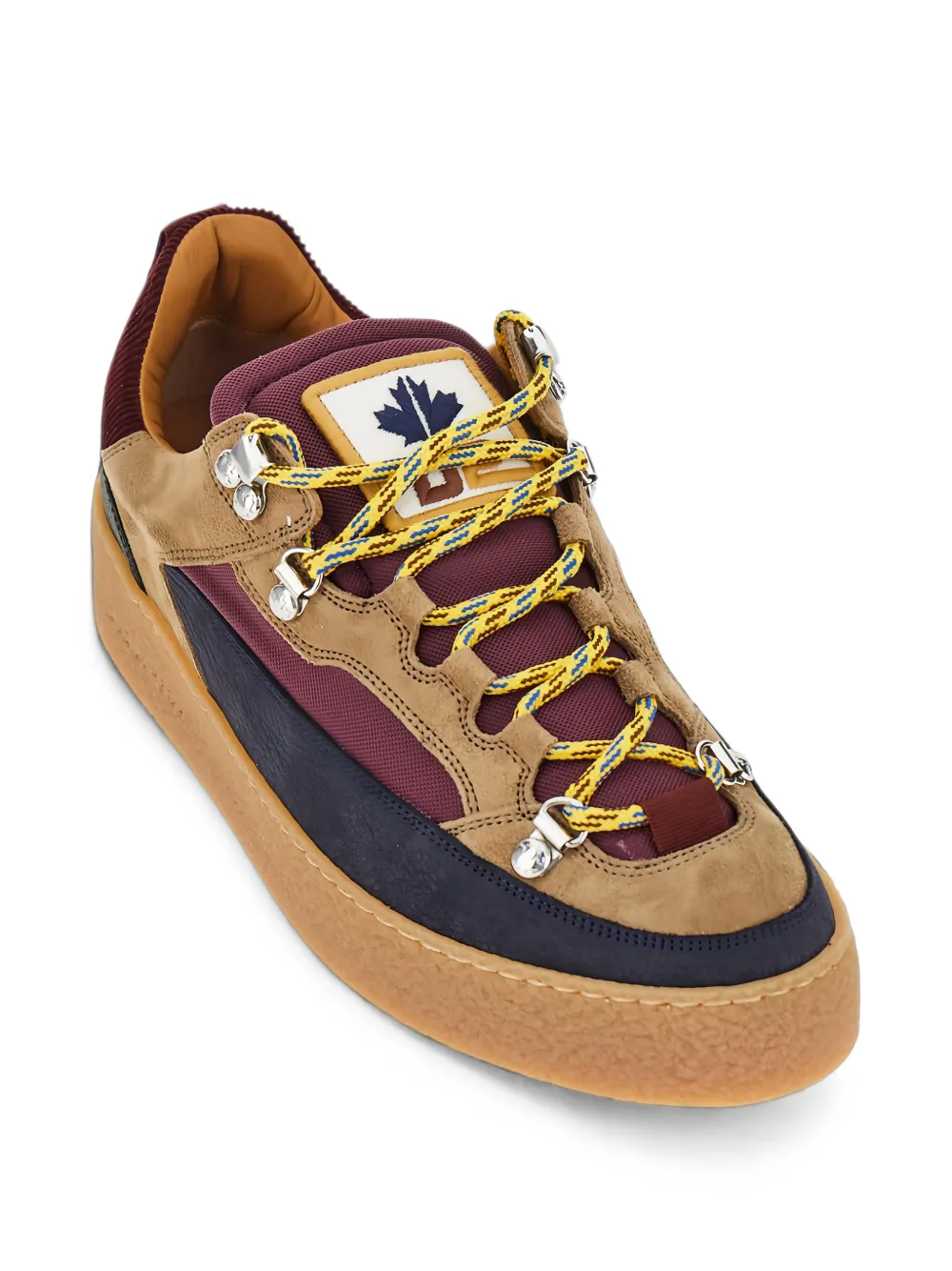 DSQUARED2 suede-panelled sneakers Beige