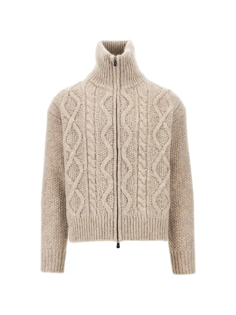 Piacenza Cashmere cable-knit zip-up cardigan