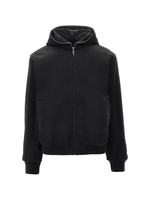Gucci logo-embroidered hooded jacket