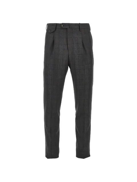 PT Torino check-pattern pleated trousers