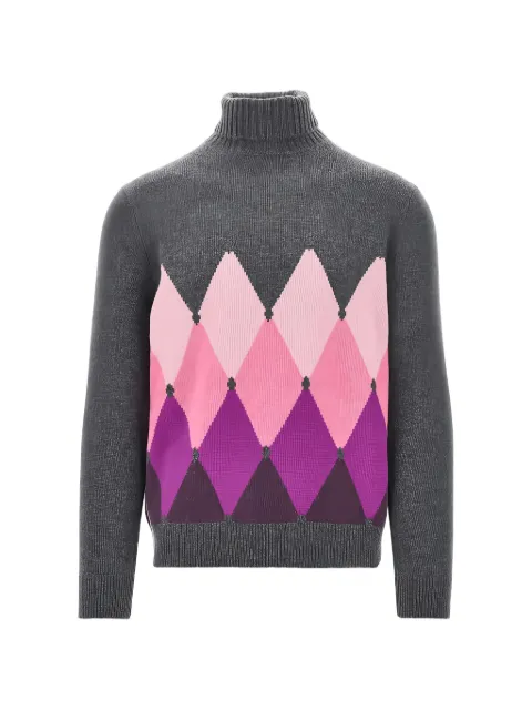 Ballantyne argyle roll-neck knit