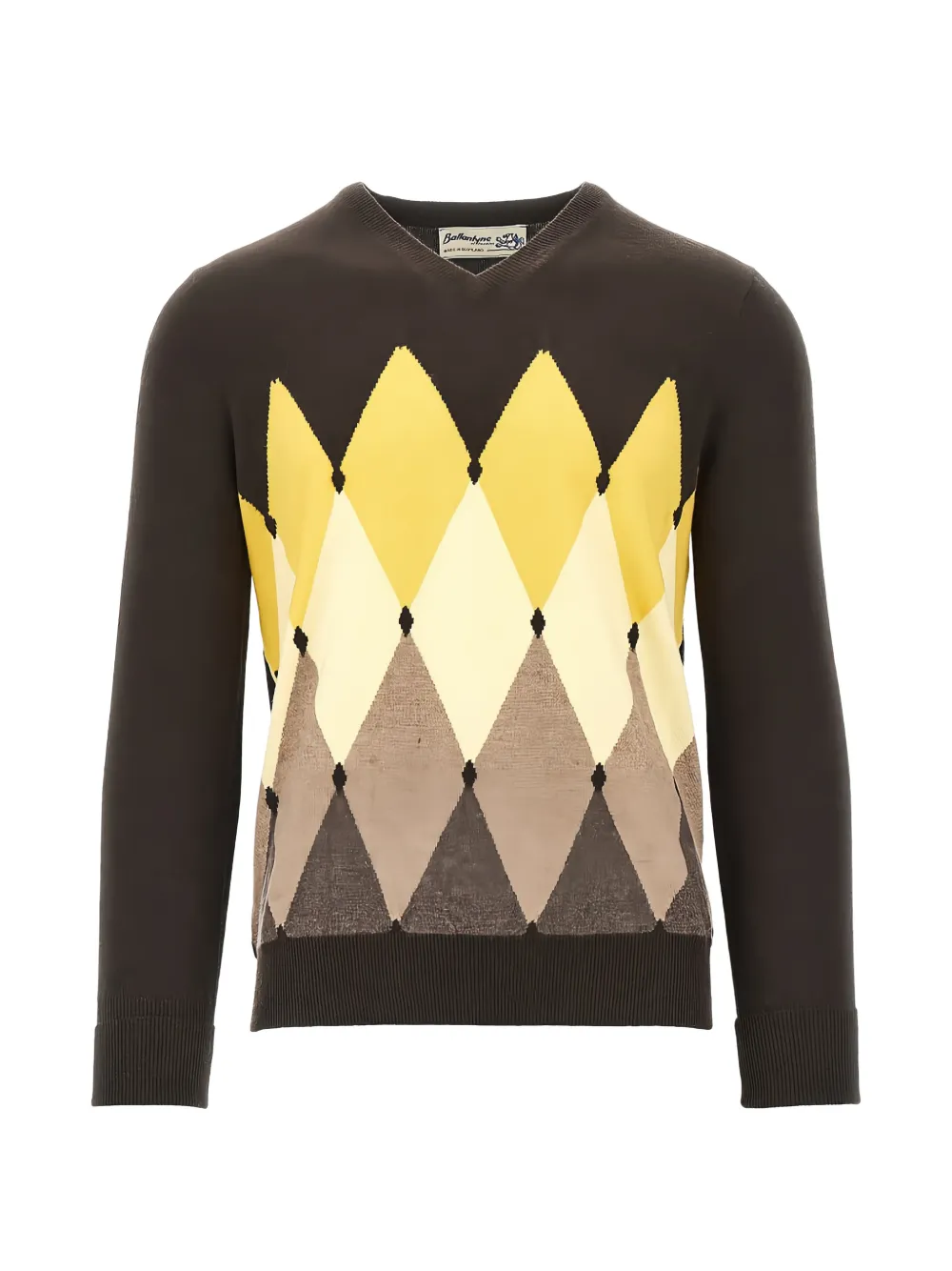 Ballantyne Kaschmirpullover mit Argyle-Muster | Braun | Image 1