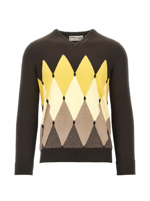Ballantyne argyle-intarsia cashmere sweater