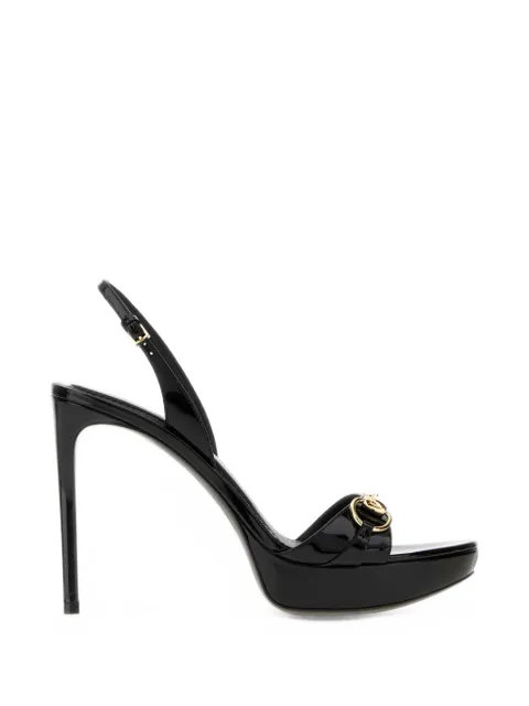 Gucci sandalias de charol con detalle horsebit