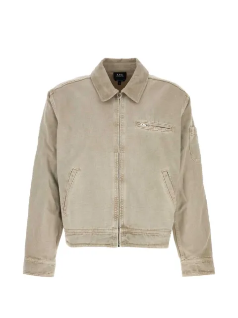 A.P.C. corduroy-collar jacket