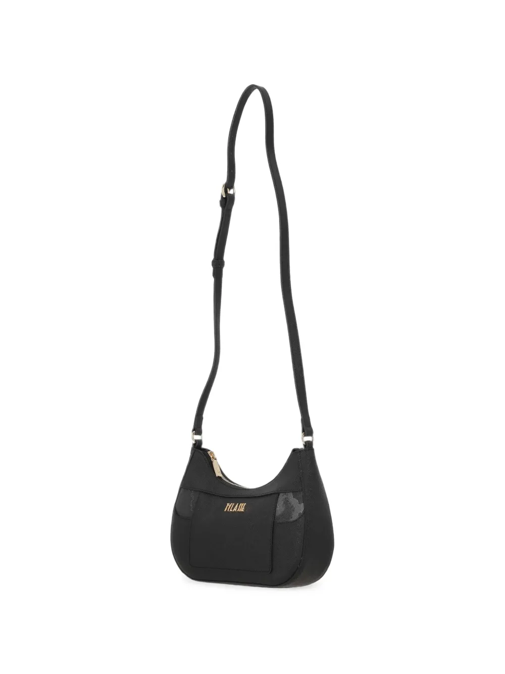 ALVIERO MARTINI 1° CLASSE map-print logo-plaque shoulder bag - Nero