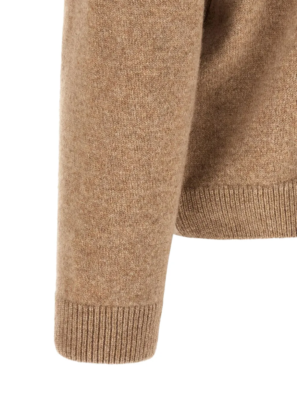 Maison Kitsuné Trui met vossen-patch Bruin
