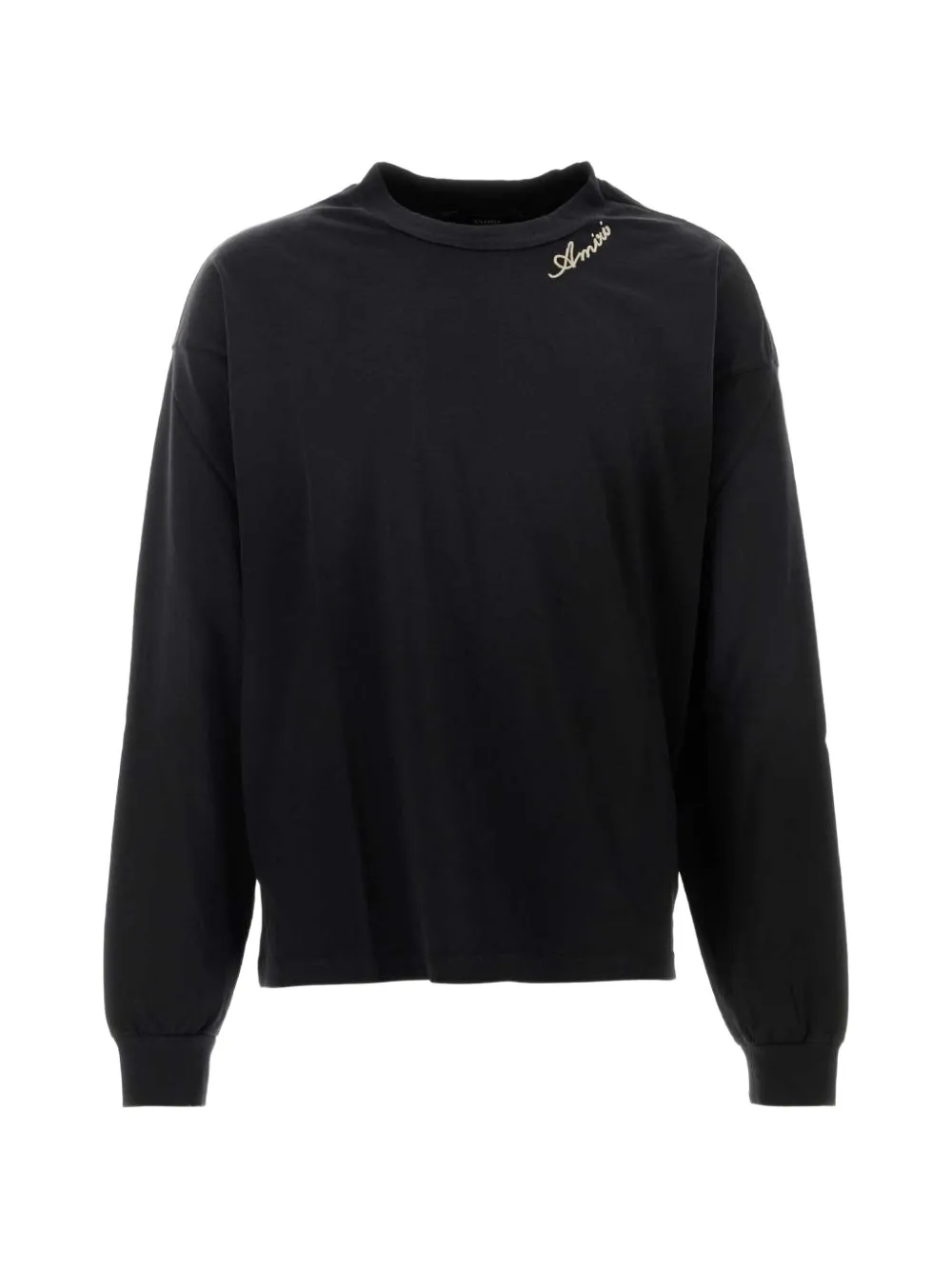 AMIRI logo-embroidered long-sleeved cotton T-shirt - Nero