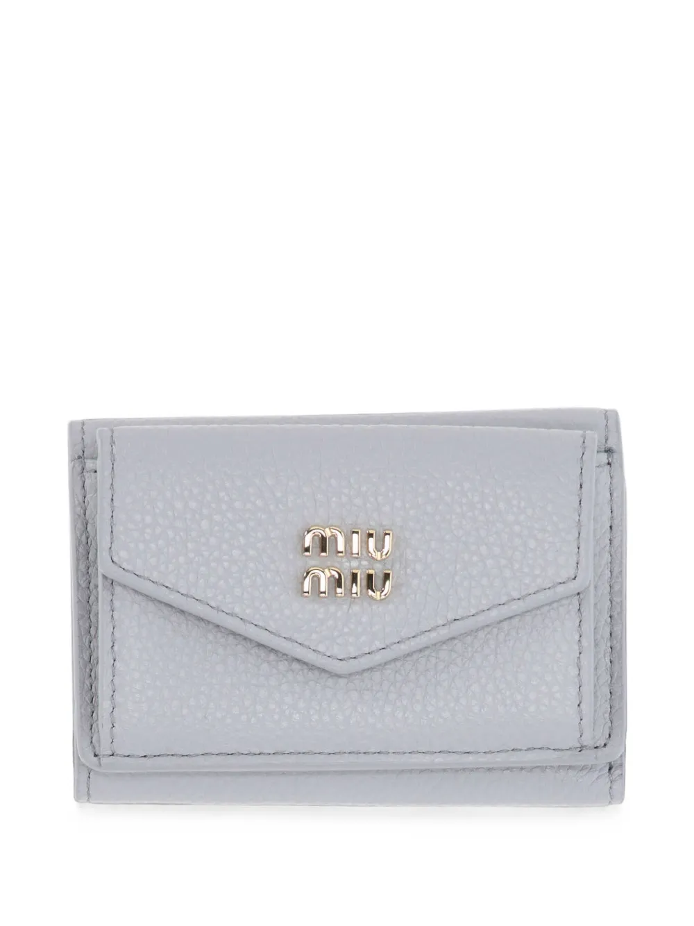 Miu Miu Portafoglio piccolo in pelle - Grigio