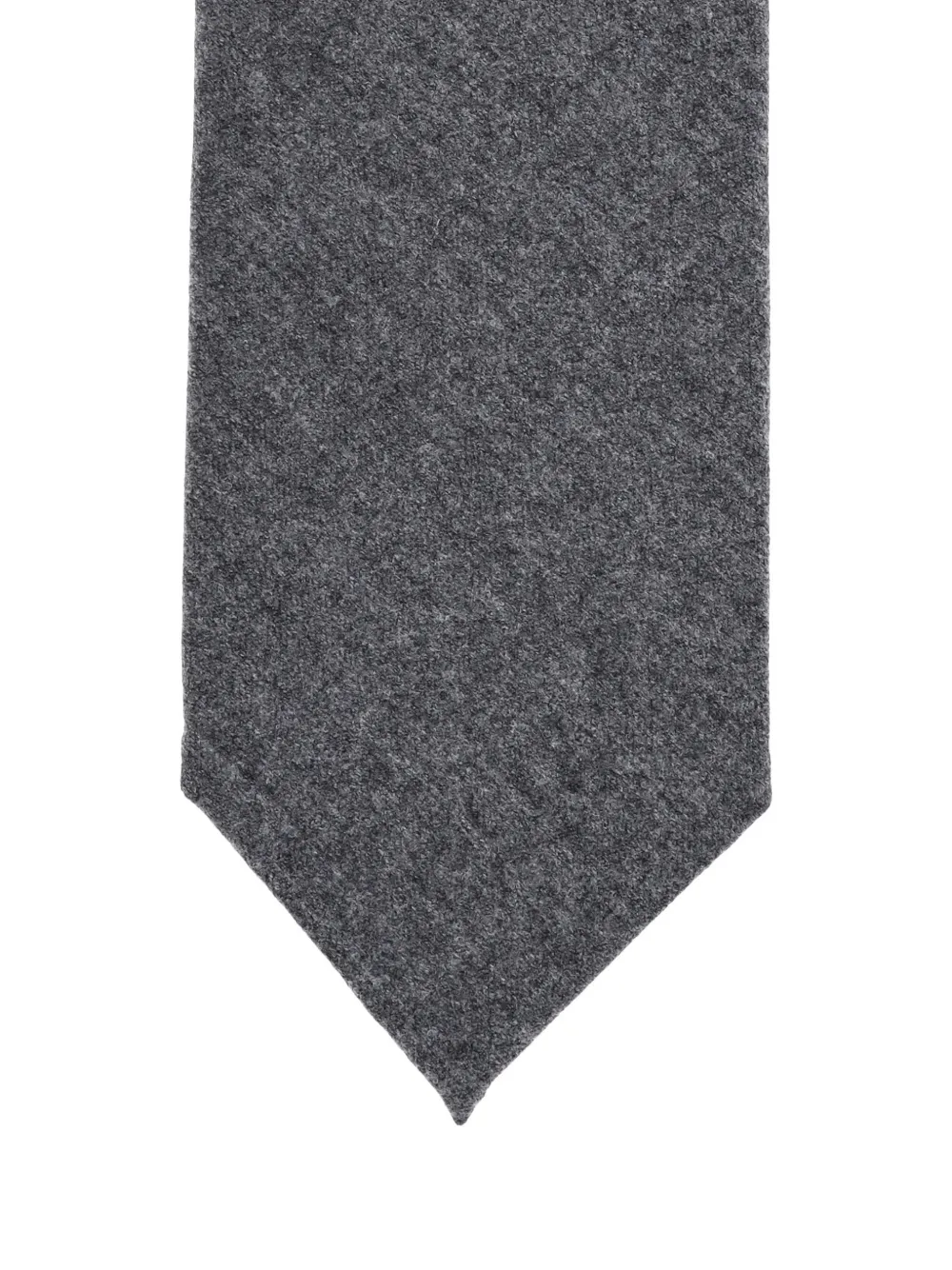 Barba melange-effect pointed-tip tie Grijs