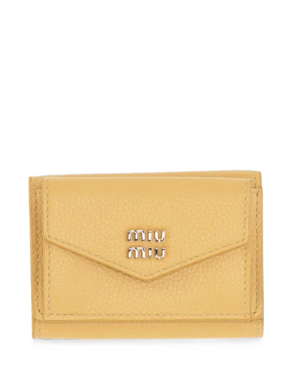 Miu Miu Portafoglio piccolo in pelle - Giallo