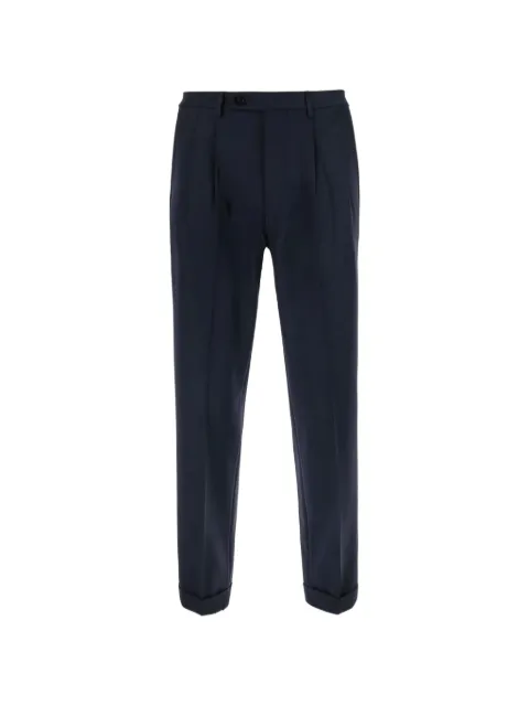 michael coal pleated turn-up trousers