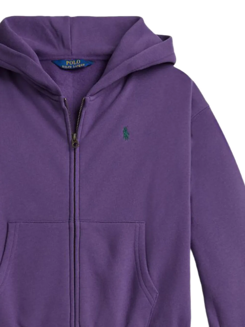 POLO RALPH LAUREN KIDS Katoenen hoodie met geborduurd logo en rits Paars