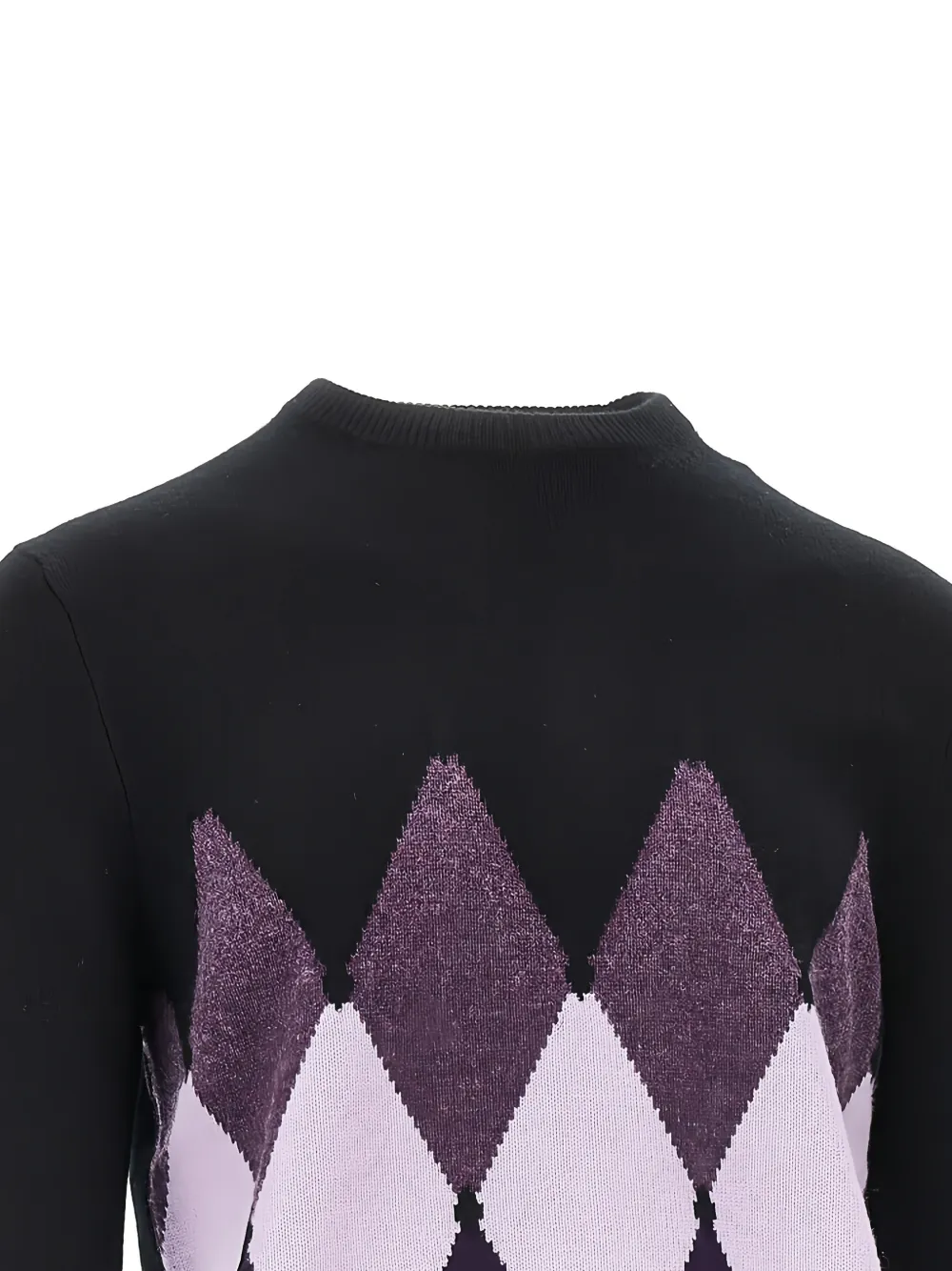 Ballantyne argyle cashmere sweater Zwart
