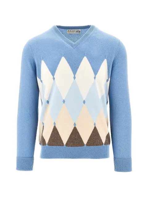 Ballantyne argyle-pattern V-neck sweater